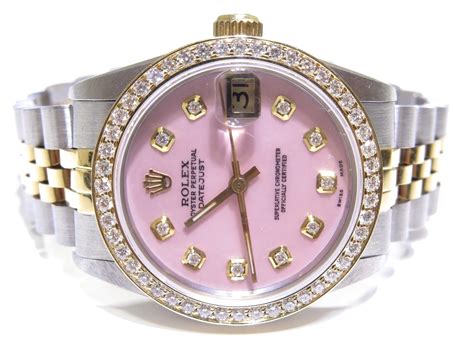 pink and silver rolex|ladies rolex watches pink face.